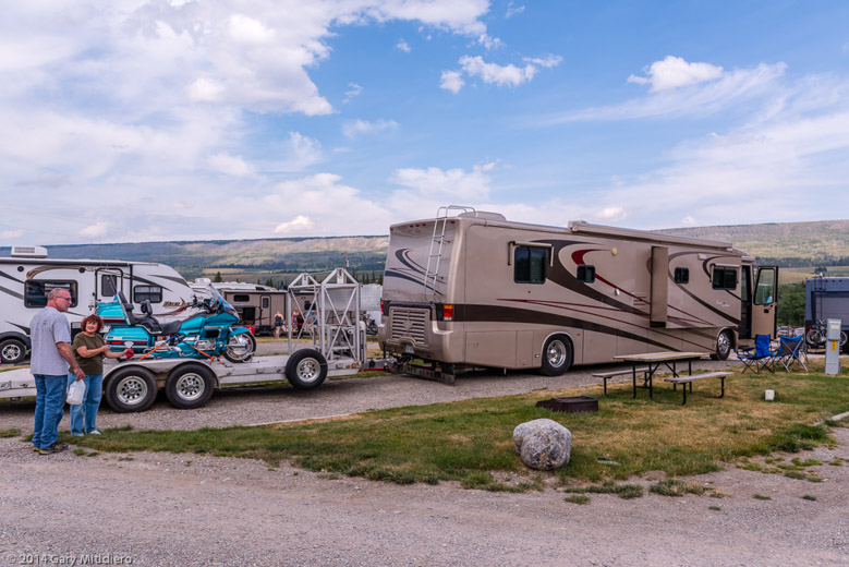 Motorhome loaded and ready to go